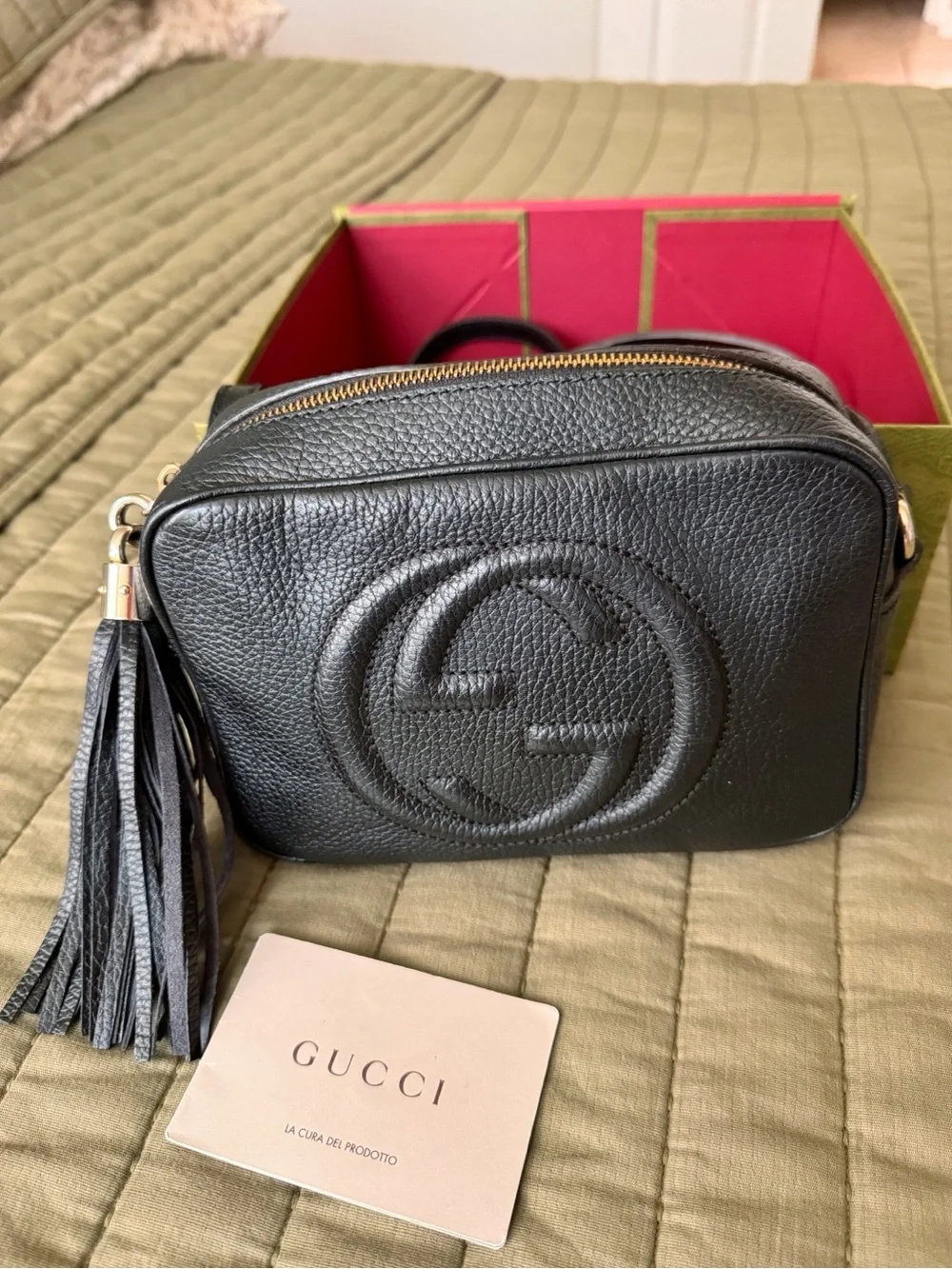 Gucci Black Leather Soho Disco Crossbody